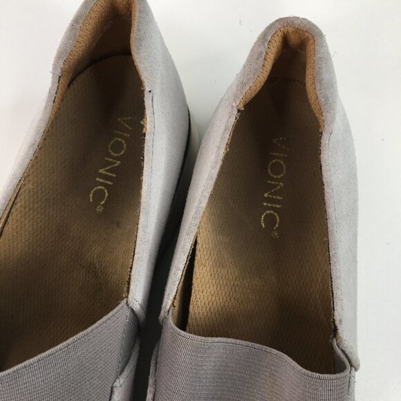 Vionic Cadee Light Gray Suede Leather Slip On Mary Jane Sneaker Size 9.5 - Picture 5 of 13